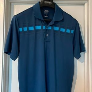 Men’s Adidas, golf shirt, blue medium